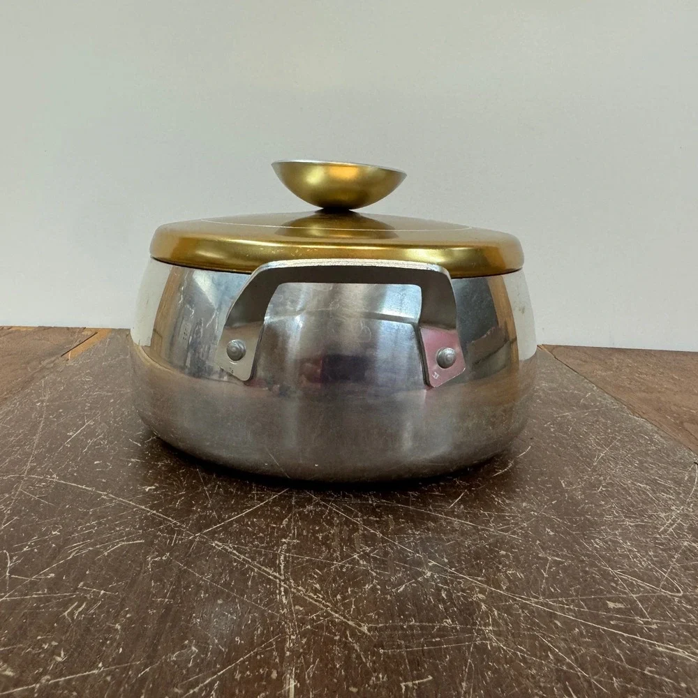 Vintage Regal Ware Aluminum Covered Dutch Oven Pot Pan Gold Silver Kitchenware‎